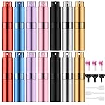 Lil Ray 8ml/14pcs Portable Mini Perfume Atomizer, Refillable Empty Small Spray Bottle for Travel, Twist Type Pocket Cologne Sprayer