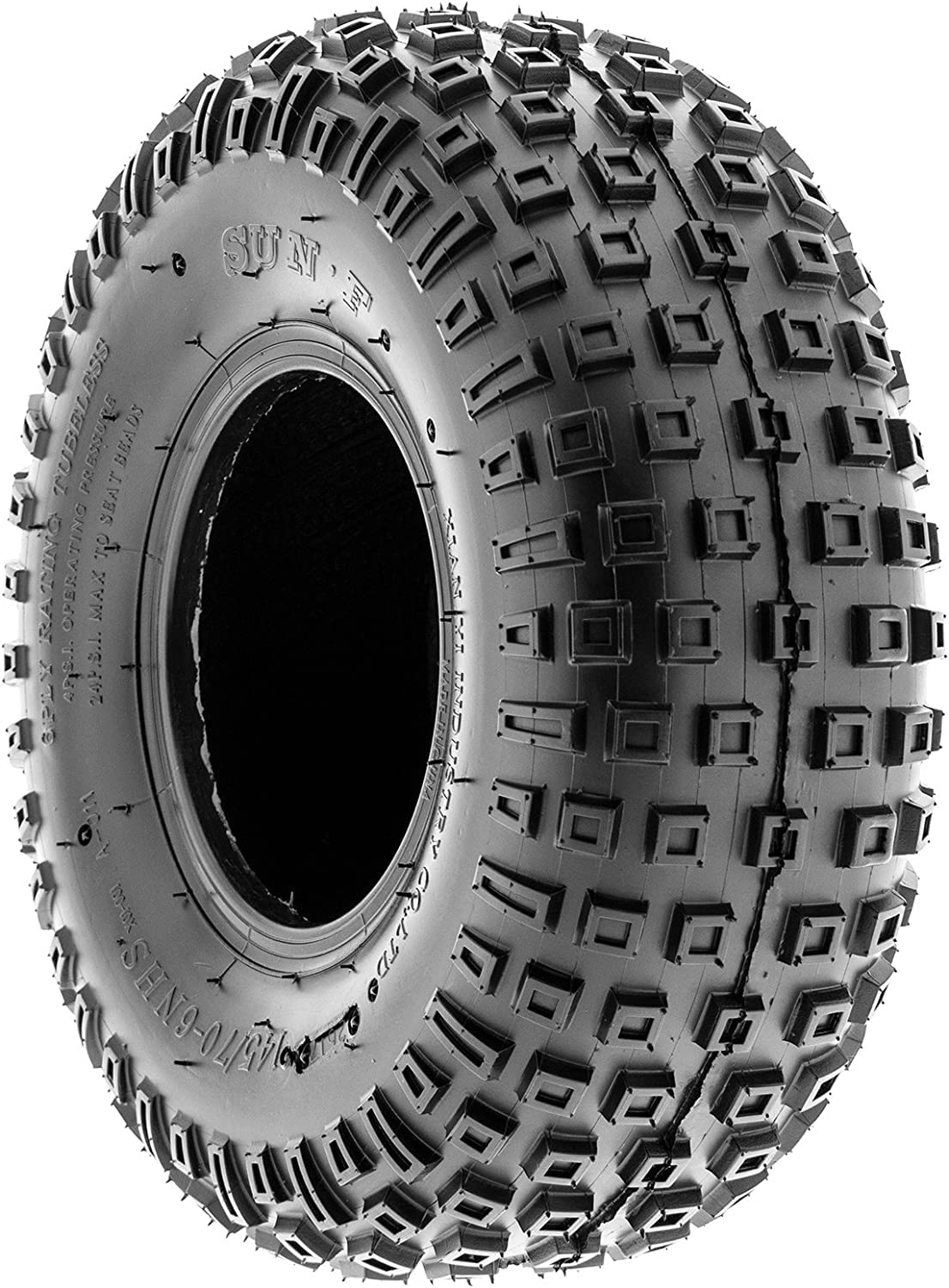 SunF A011 145/70-6 145/70x6 ATV UTV pneumatico fuoristrada 6PR TL E4 Mark, set di 2 pezzi