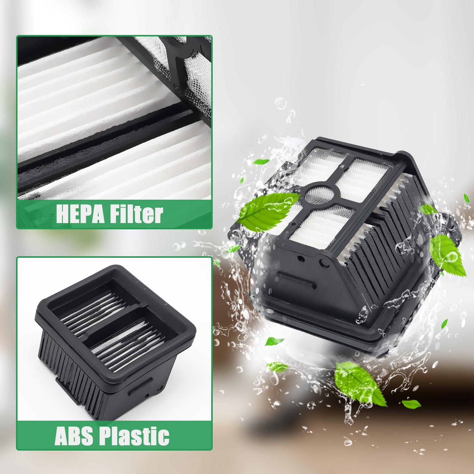 Lot De 6 Filtres HEPA Lavables Pour Aspirateur Dreame H12/H13/H15/M12 - Avec Brosse De Nettoyage - 3