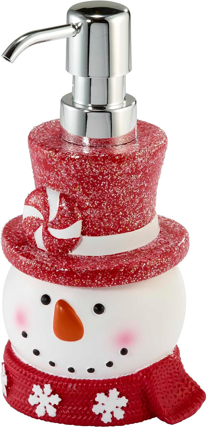 Avanti Linens - Christmas Lotion Pump, Refillable Hand Soap Dispenser