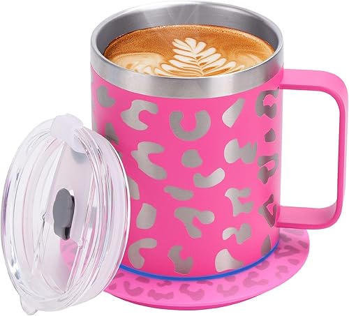 Miniatura 8 de Taza de café con calefacción de doble capa de acero inoxidable 304, calentador de taza alimentado por USB, taza autocalentable de 131  para