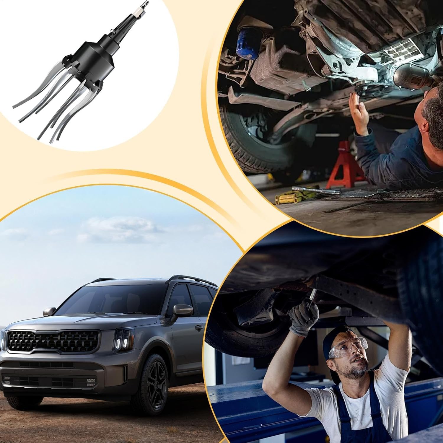 CV Boot Expander Tool | Pneumatic CV Boot Expander,Anti-Slip Air Tool, Spreader for Outer Ball Cage Car Installation Repair