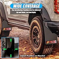 Vista 71 de Universal Mud Flaps Fits Most SUVs/MPVs, Not Full-Size SUVs- Standard Size 4-Piece Soft Glue Fenders Splash Guards Set, Heavy Duty Flexible