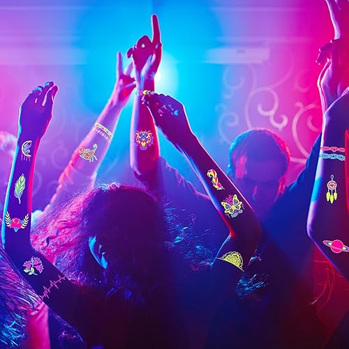 Miniatura 5 de 18 hojas de tatuajes temporales del día de los muertos, calavera de azúcar para adultos, esqueleto falso, rosas rojas, tatuajes de Halloween,