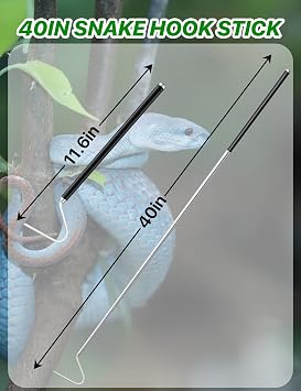 40 Snake Hook Catcher Stick Tongs Grabber Reptile Pick-up Handling Tools for Catching,Controlling,Moving