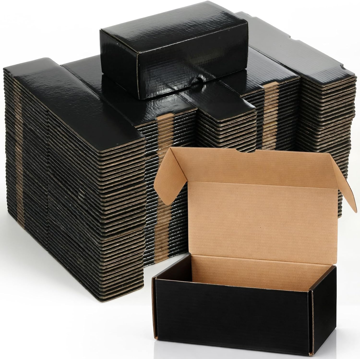 Yexiya 40 Pcs 400 Count Trading Card Storage Box Cardboard Baseball Card Storage Box Collectible Cases for Sports Gaming Cardboard Game Collecting Holder Supplies (Black)