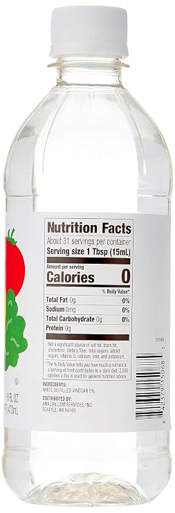 Happy Belly White Distilled Vinegar, 1 pound | Kosher | Pack of 4