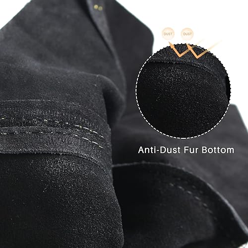 Miniatura 5 de POSENG Funda de cuero de ante universal para palanca de cambios manual o automática