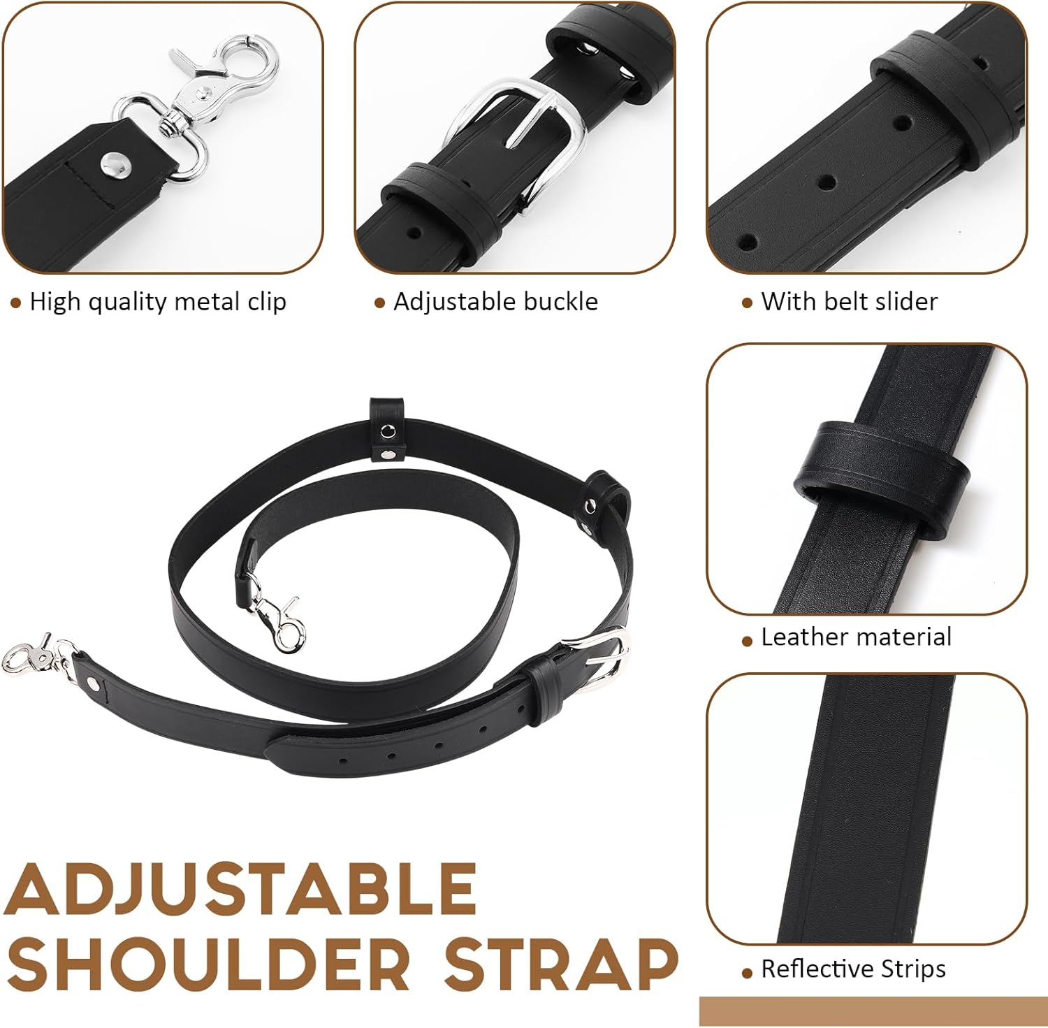 Radio Strap Firefighter Leather Radio Holster Bundle Set Includes Holster, Strap, sway Tape, Cord Keepers for Firefighters EMS EMT Polices (Classic)