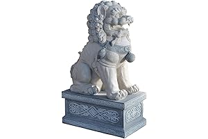 Design Toscano NG31178 Giant Foo Dog of the Forbidden City Asian Garden Statue
