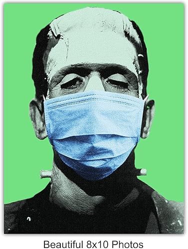 Miniatura 5 de Frankenstein - Pósteres de 8 x 10 ea  Decoración de Frankenstein  Decoración de cine en casa  Juego de arte de pared de película de terror