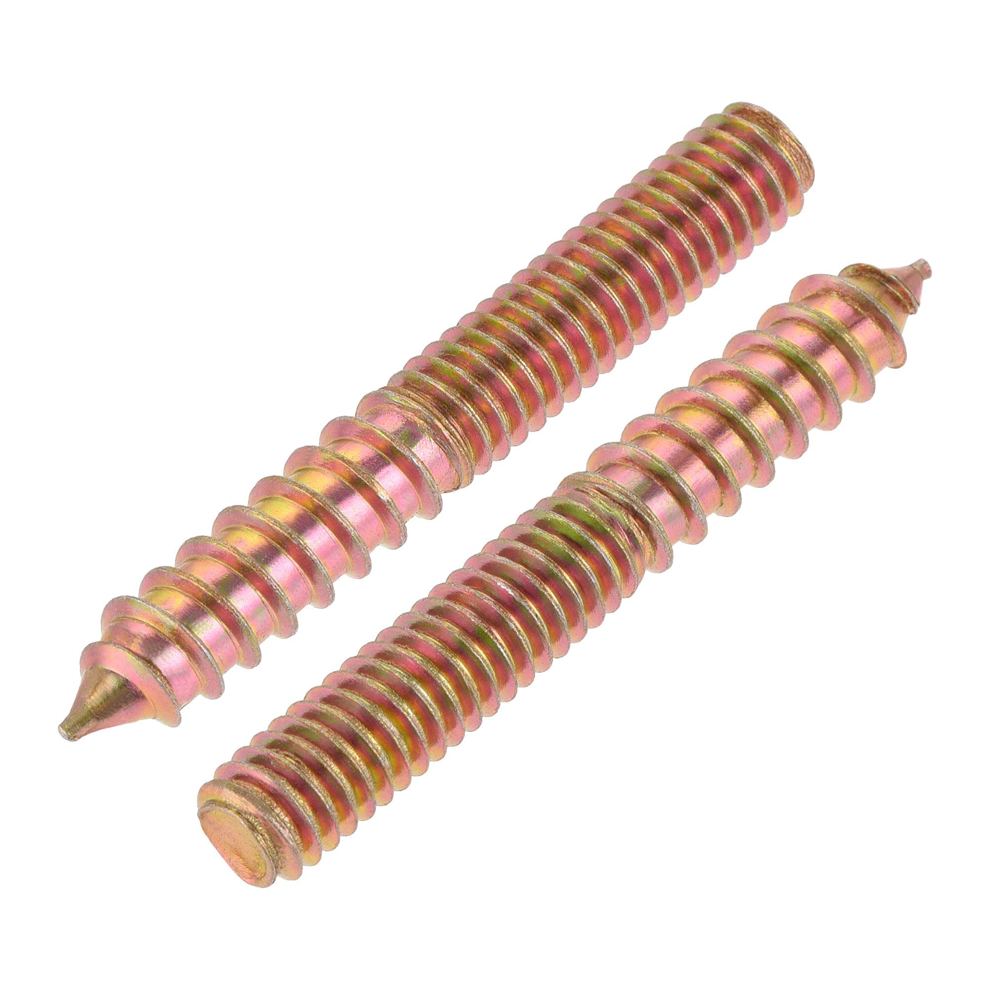 sourcing map5/16-18 x 2-1/4" Hanger Bolts Double Head Dowel Screw for Wood Furniture 10pcs