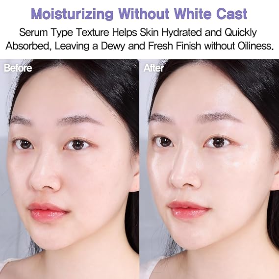 espoir Water Splash Sun Serum SPF50+ PA+++3,000ppm Caffeine for Reducing Puffiness,Enhancing Skin Elasticity, Non-Oily Hydrating Sunscreen,Vegan,Beach Essentials, Clear Sunscreen1.69 Fl Oz.