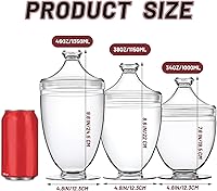 Vista 3 de Acrylic Apothecary Jars with Lids, 3-Piece Vanity Organizer Canisters, Storage Container Jars for Bathroom, Laundry Room, Kitchen, Candy Buffet