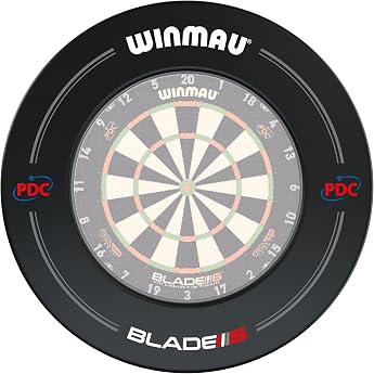 WINMAU PDC Dartboard Surround - offizielles PDC Design, robuster Schutzring/Wandprotektor f&uuml;r Dartscheibe, langlebiges Dart S