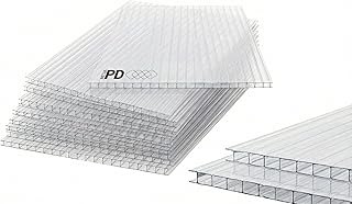 Polycarbonat Gewächshausplatten & Hohlkammerplatten 4mm Transparent – Premium Stegplatten 700g/m² für Frühbeet & Überdachung – Bruchsicher & Lichtdurchlässig (10, 605 x 1210 mm)