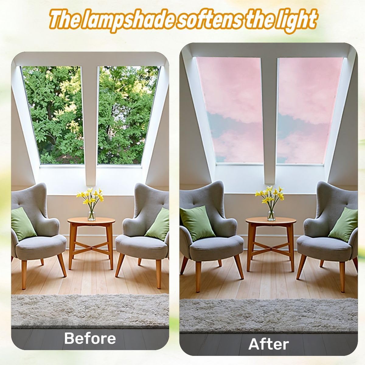 Fluorescent Light Covers for Ceiling Lights Cloud Series Colorful Cotton Candy Soft Fog Clouds Pastel Easy to Install Magnetic Light Filter for Classroom Office Hospitals School Home Decor