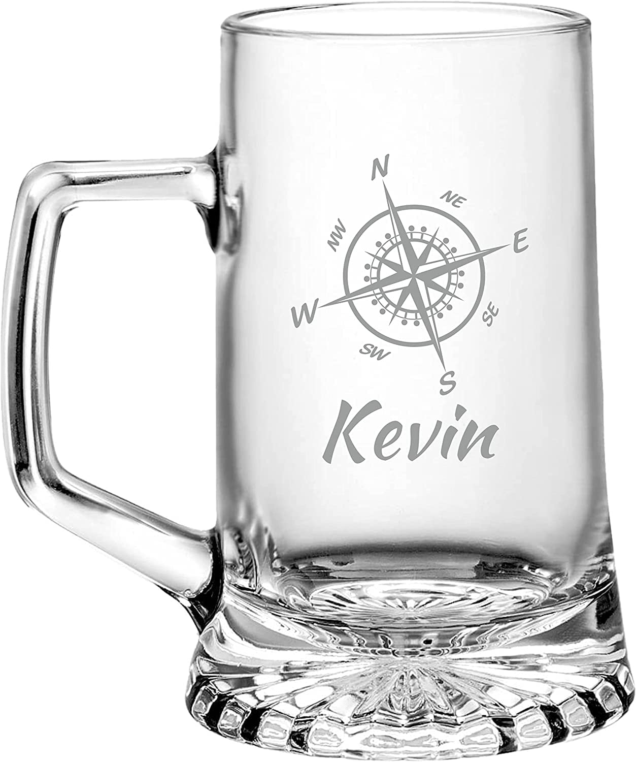 Verre à bière personnalisé Chope à bière gravée Personnalisable avec noms, initiales, date et différents caractères. Idée cadeau (4 pièces)