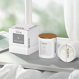 TRINIDa Aromatherapy Candle - Non-Toxic Soy Wax Candle with Citrine Crystal, Lavender Blend Essential Oil for Stress Relief, Long-Lasting, Natural & Organic, Candle Gift for Women, Ideal Home Candle