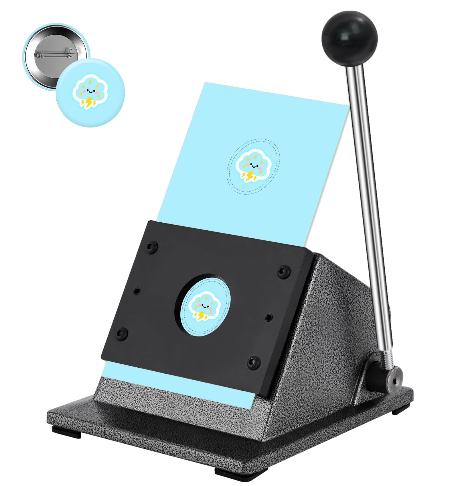 YUCHENGTECH 1" Button Paper Cutter Graphic Punch Die Cutters for Buttons 1.377" Heavy-Duty Circle Cutter Punch for Scrap Paper Films Cardboard Photo Paper (for 25mm Buttons)