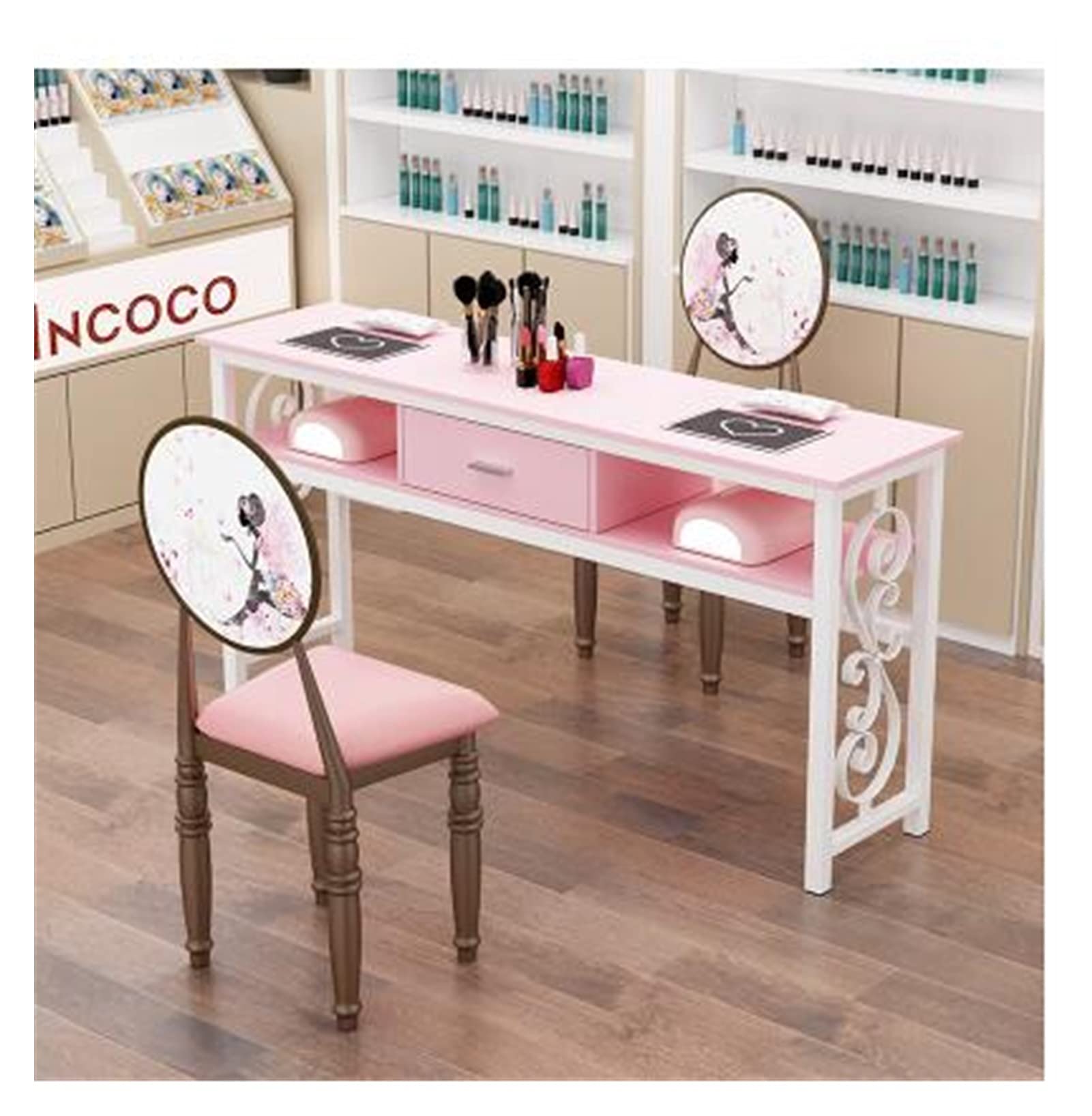 Amazon.co.jp: マニキュアネイルテーブルチェアセットマニキュア 