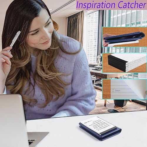 Vista 26 de Juego de 13 bloc de notas de bolsillo, incluye soporte de cuero para bloc de notas, paquete de 10 recambios de cuaderno pequeño de 3 x 5 pulgadas