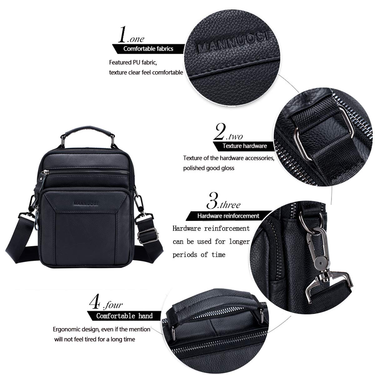 Uomo Borse a spalla Zaino monospalla casual Borse a mano viaggio Vera pelle multitasche Borse organizer portatutto