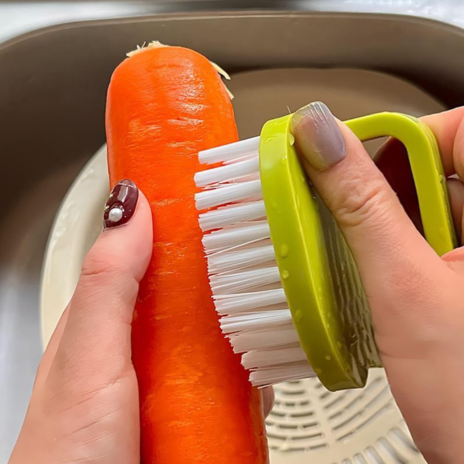 Gemüsebürste | Scheuerreiniger | -Schrubber Bürste Ergonomischer Anti-Rutsch-Griff Multifunktions-Reinigungswerkzeug für Lebensmittel Kartoffeln Geschirr Küche