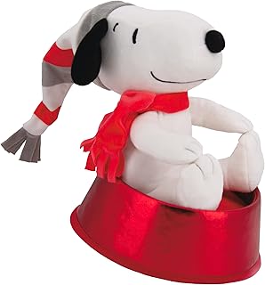 Hallmark Christmas Tree Topper, SNOOPY Tree Topper, PEANUTS Comics, Red and White