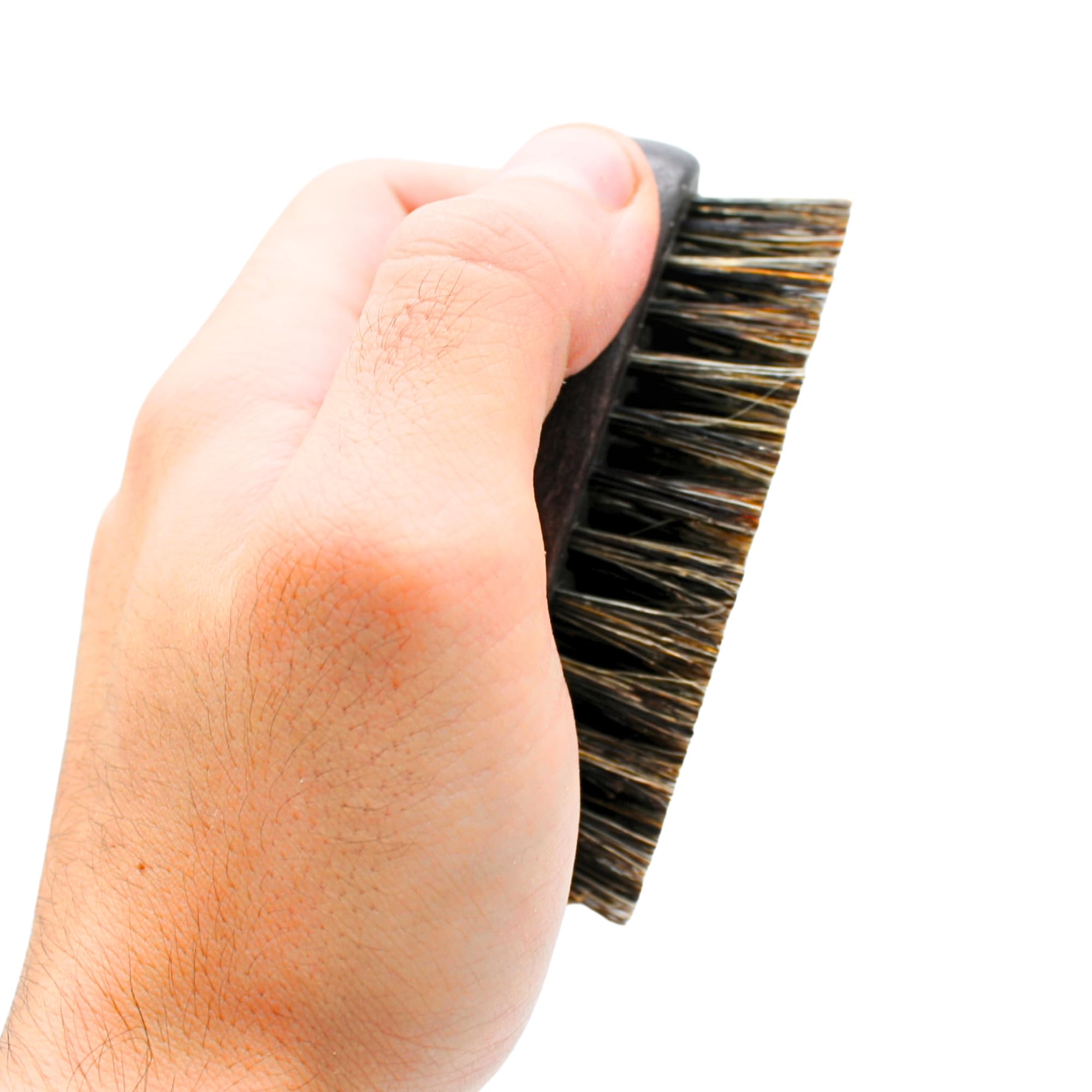 DOJA Barcelona Spazzola per barba da uomo, setole di cinghiale, legno di faggio, materiale durevole, uso versatile, facile da pulire e baffi curati, design pulito per finitura impercabile