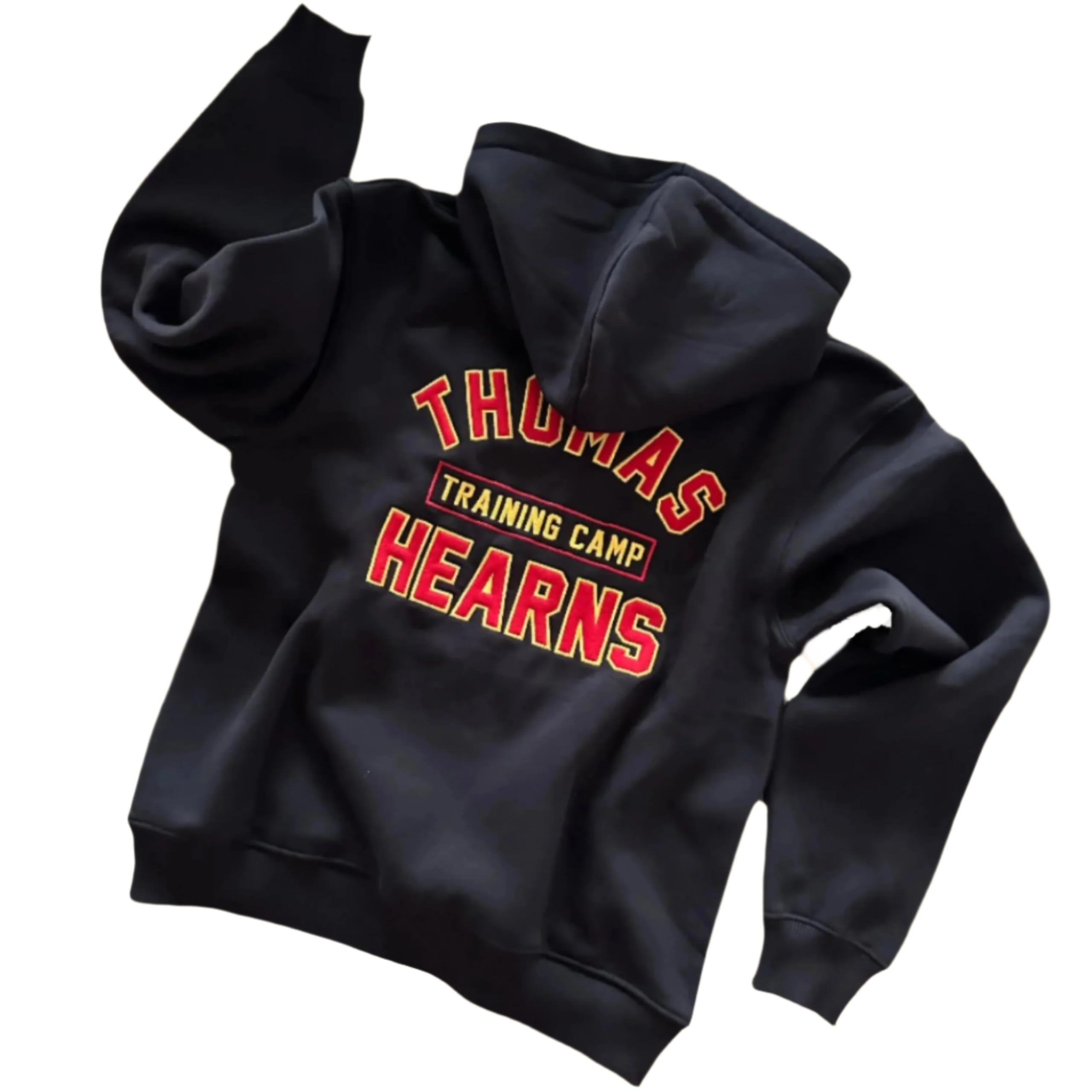 KronkThomas Hearns Applique Hoodie – Loose Fit Heavyweight Brushed Cotton Pullover - Iconic Boxing Gym Tribute, Comfortable Men’s Gym & Streetwear Hoodie - Heritage-Inspired Sportswear
