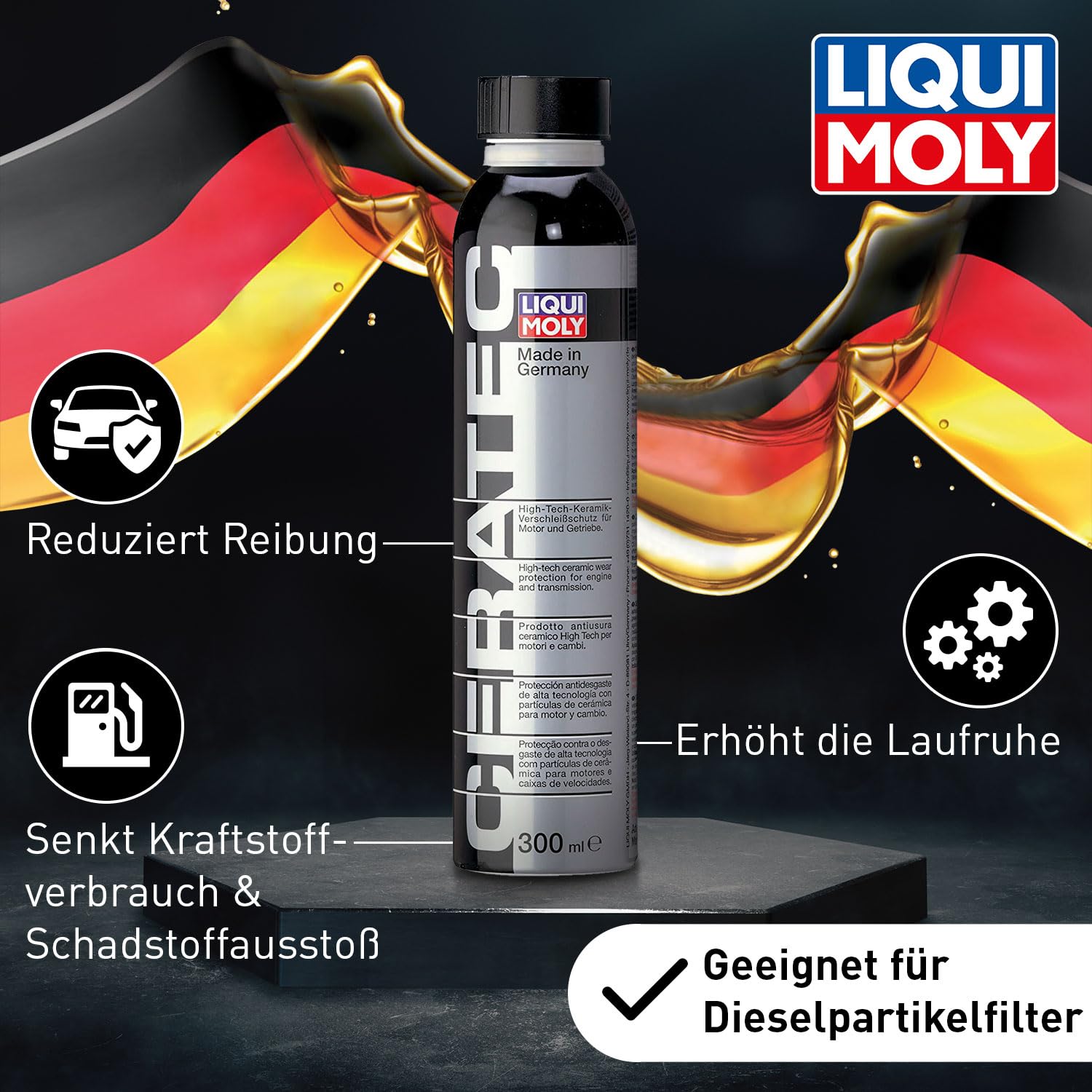 LIQUI MOLY Cera Tec | 300 ml | Öladditiv | Art.-Nr.: 3721 | für