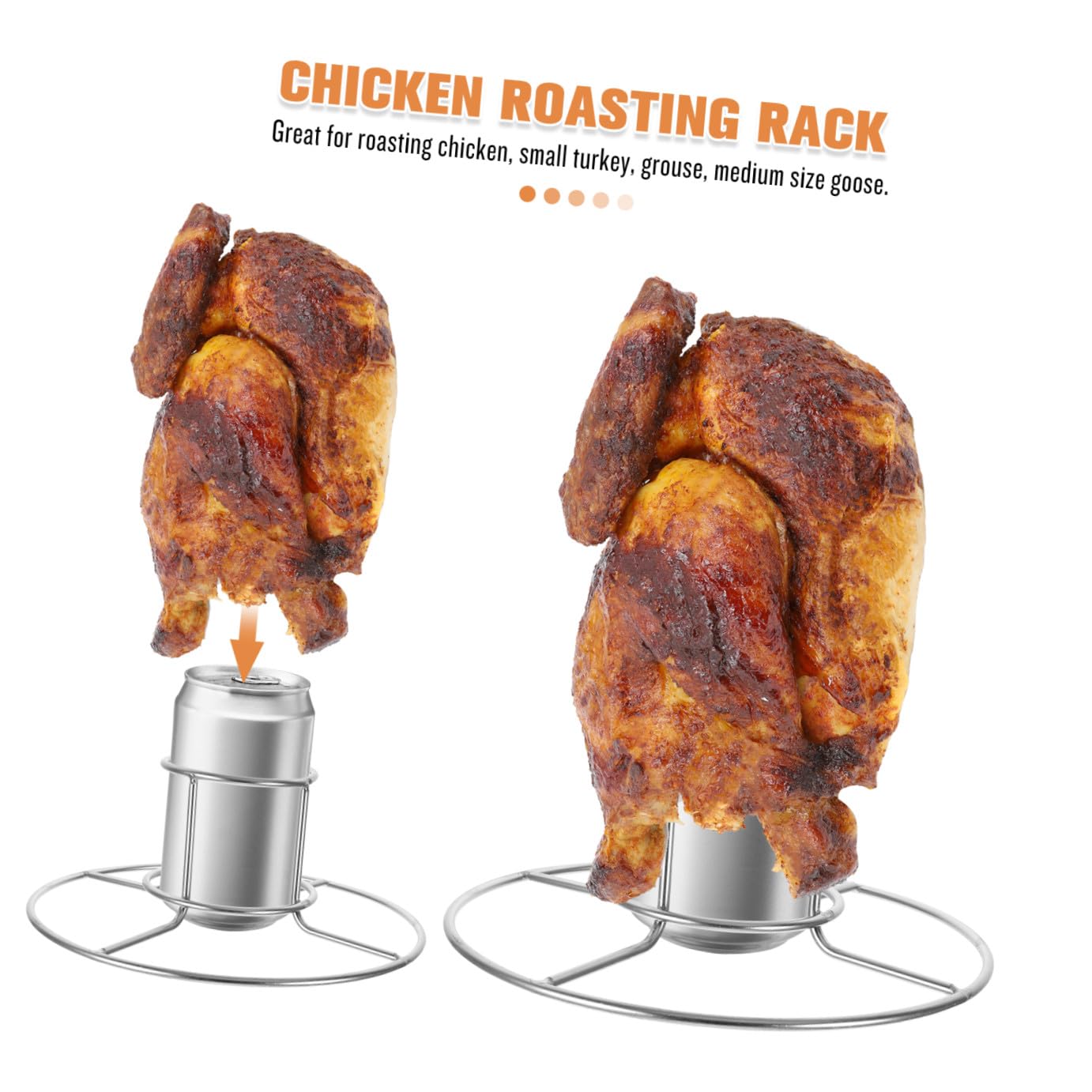 BESTonZON 4 Stück Hähnchenständer Für Bierdosen Grill Für Bierdosen Hähnchenständer Langlebiger Hähnchenständer Hähnchenhalter Küchen-Hähnchenbräter Grillständer Küchenbedarf