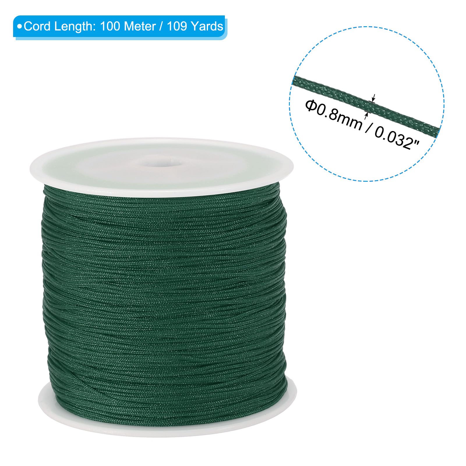 PATIKIL 0.8mm x 109 Yard Nylon Satin Cord - Image 2