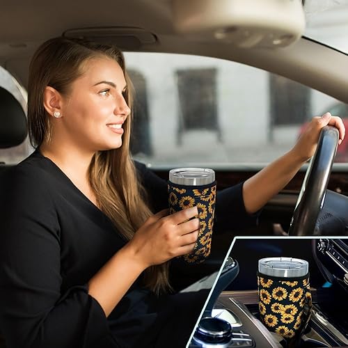 Miniatura 4 de Fundas aisladas de neopreno compatibles con vaso de 20 onzas, YETI Rambler, SUNWILL, RTIC, Trenta, la mayoría de las tazas de café helado (estampado