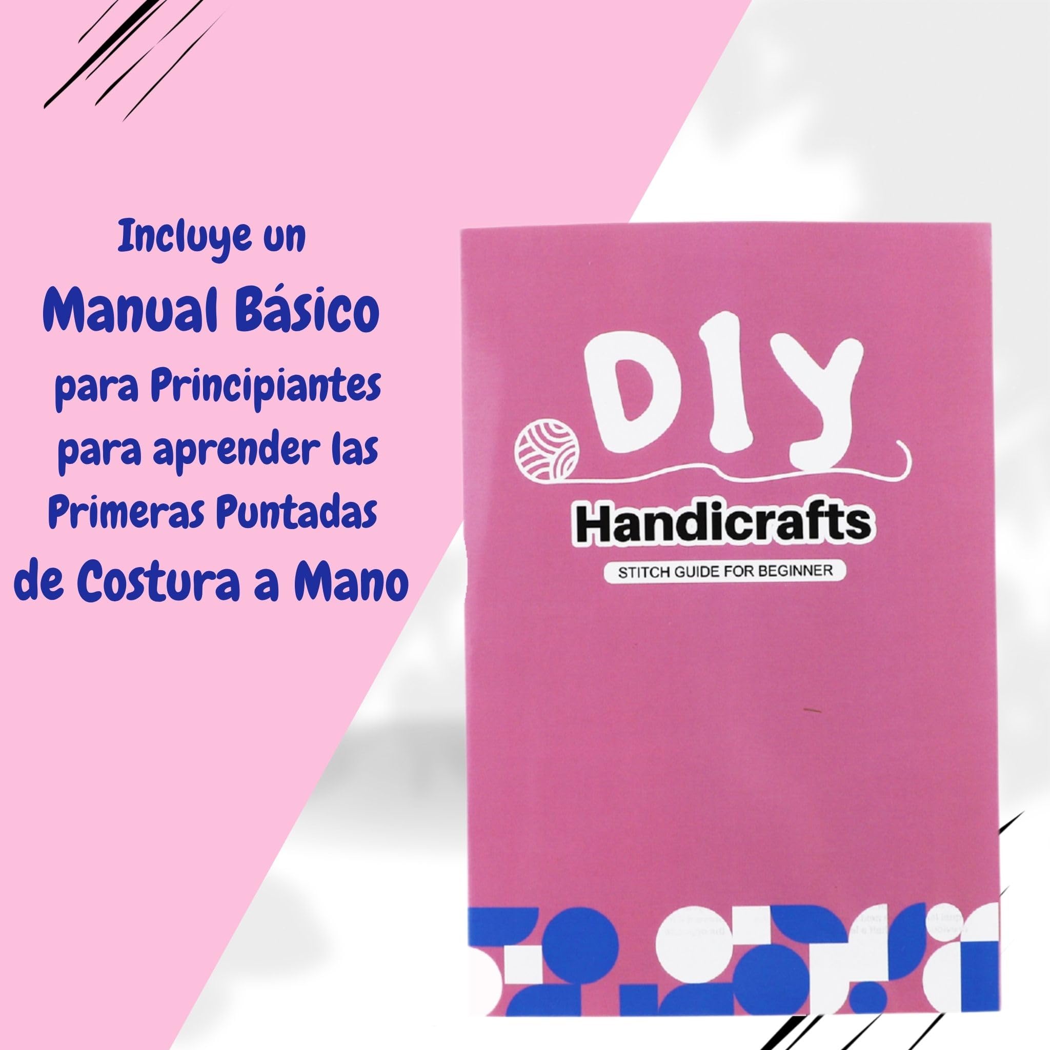 SusggO 140 piezas Costurero Grande Completo Guia Basica Puntadas. Costurero Madera forrado Tela Accesorios Kit de Costura para Adultos Costureros Reglas de Costura Patchwork (Rosa)