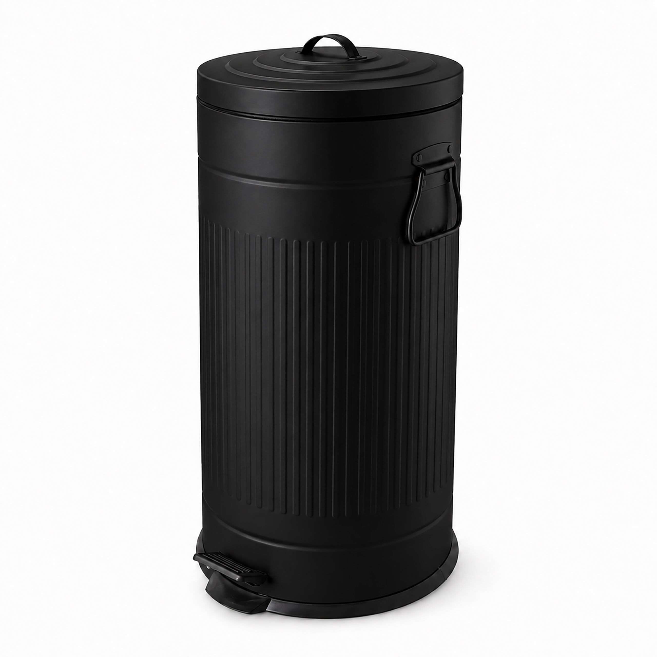 Relaxdays pattumiera, 30 l, cucina, secchio interno estraibile, nera