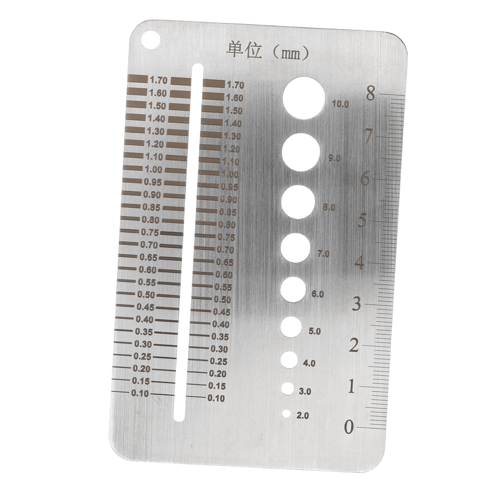 Drill Bit Gauge Tool Measure Tape Width Gauge Gaps Gauge Drill Hole Gauge Valve Thickness Gauge Drill Gauge Stainless Steel Silver CHILDWEET