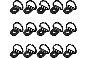 15Pcs D-Ring Tie Downs, Black Tie Downs Anchor for RV Car Truck Boat Trailer Cargo