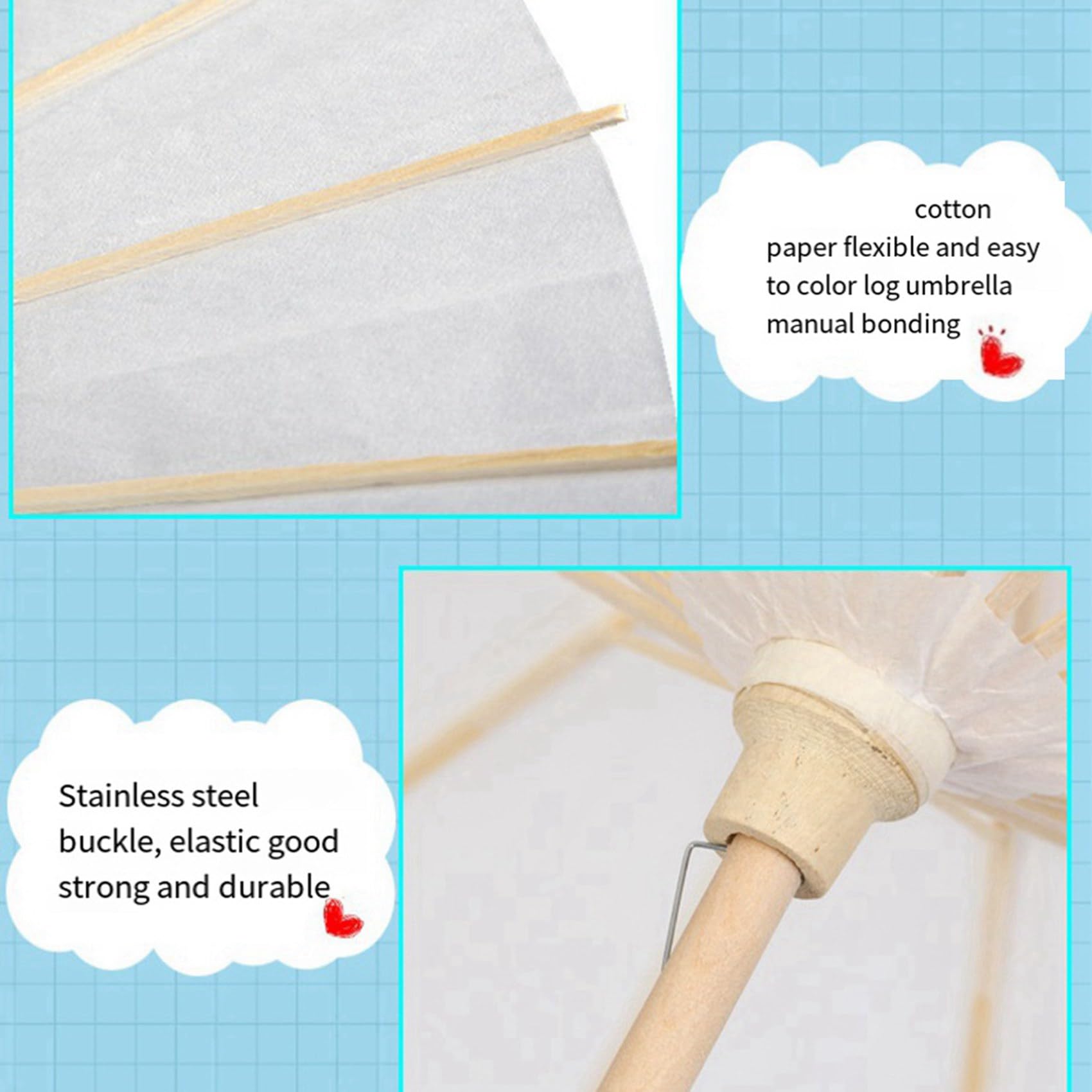 30 StüCk Papier-Sonnenschirm, Hochzeitsschirm, Partygeschenk, 60 cm, Bambusschirme für Brautparty-MittelstüCke, Foto-Requisiten