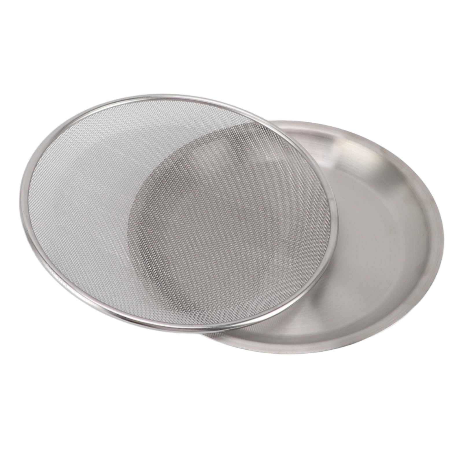 Colino in Acciaio Inox 304, Ciotola Grande Set con Manico Ergonomico (Disco a maglia fine, disco, disco con foro)