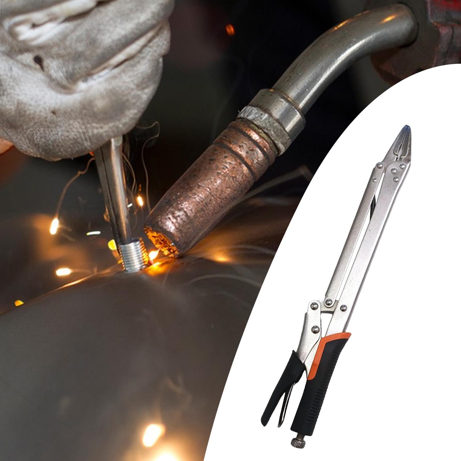 Pinza Con Naso Lungo, Pinza A Presa Lunga, Pinza Da 15 Pollici, Pinza Per Aghi, Pinza Regolabile E Allungata Con Manico Antiscivolo Per Riparazione Auto E Vano Motore - Foto 9