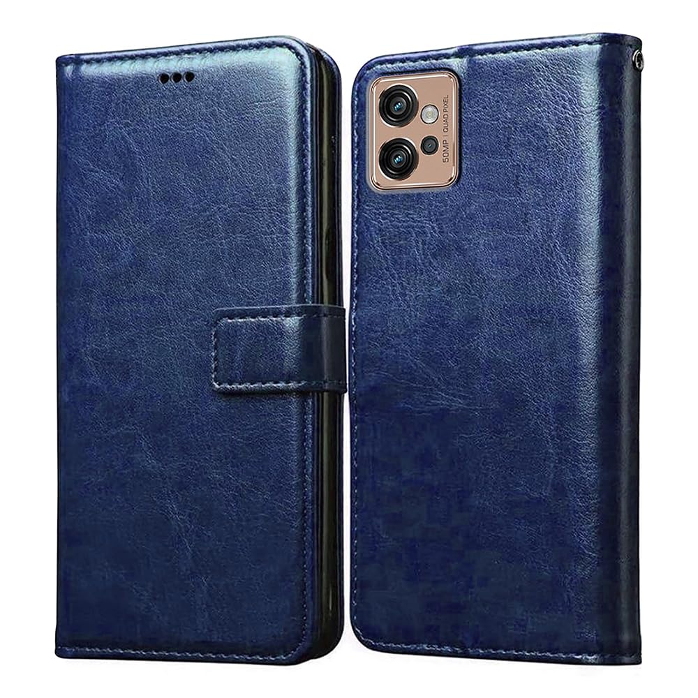 Amazon Brand- Solimo Flip for Motorola Moto G32 4G (Leather_Blue) (B0CC52SNC9) Amazon Price History, Amazon Price Tracker