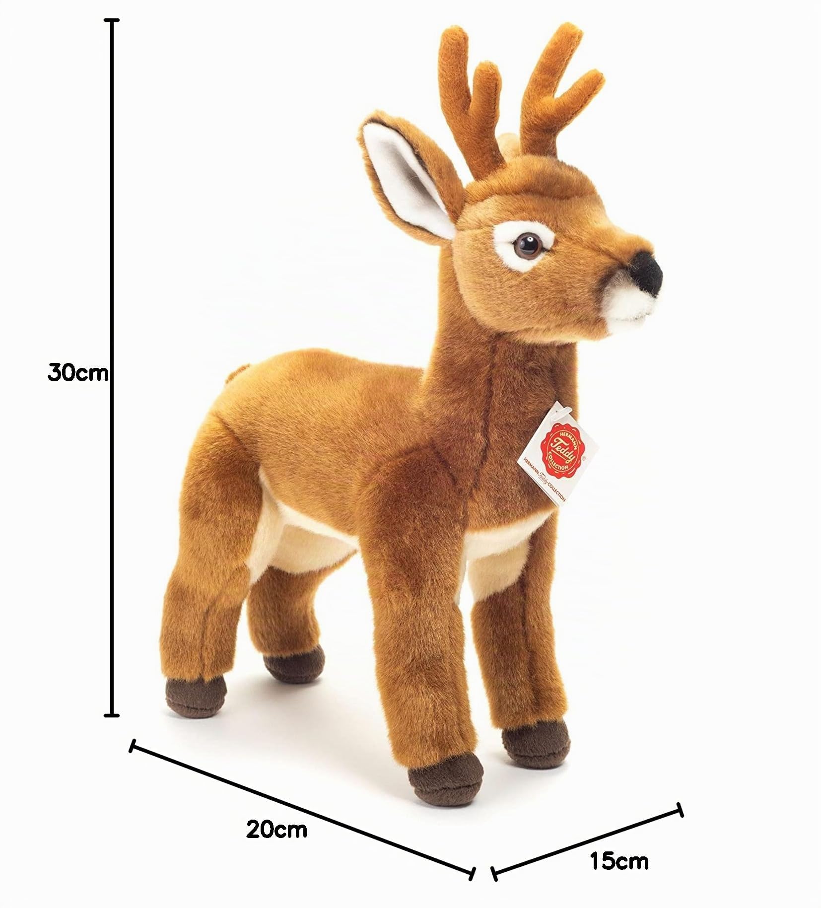 Teddy Hermann 90838 Corzo Macho 30 cm, Peluche
