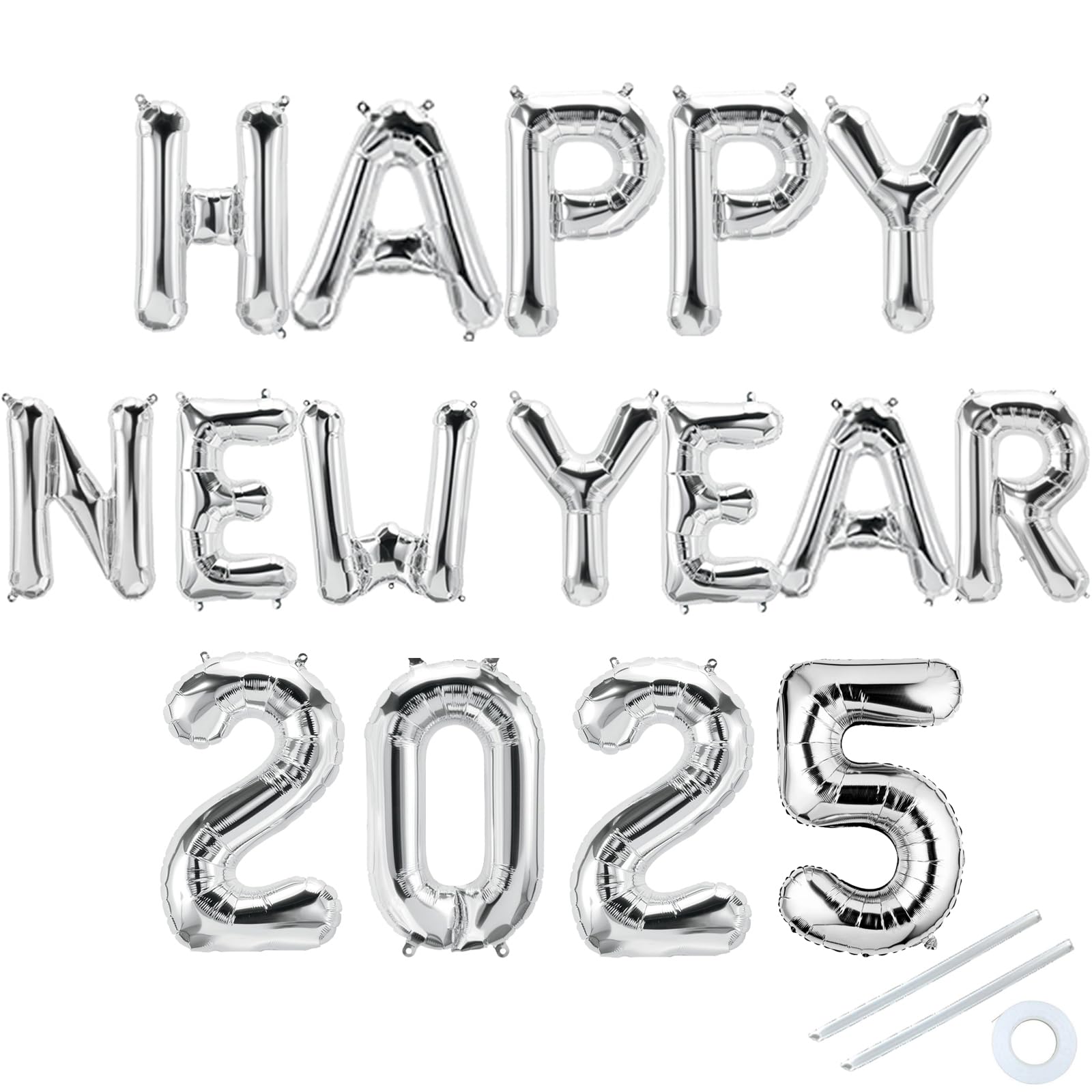 Amazon | 2024 Happy New Year アルミホイルバルーン バナー