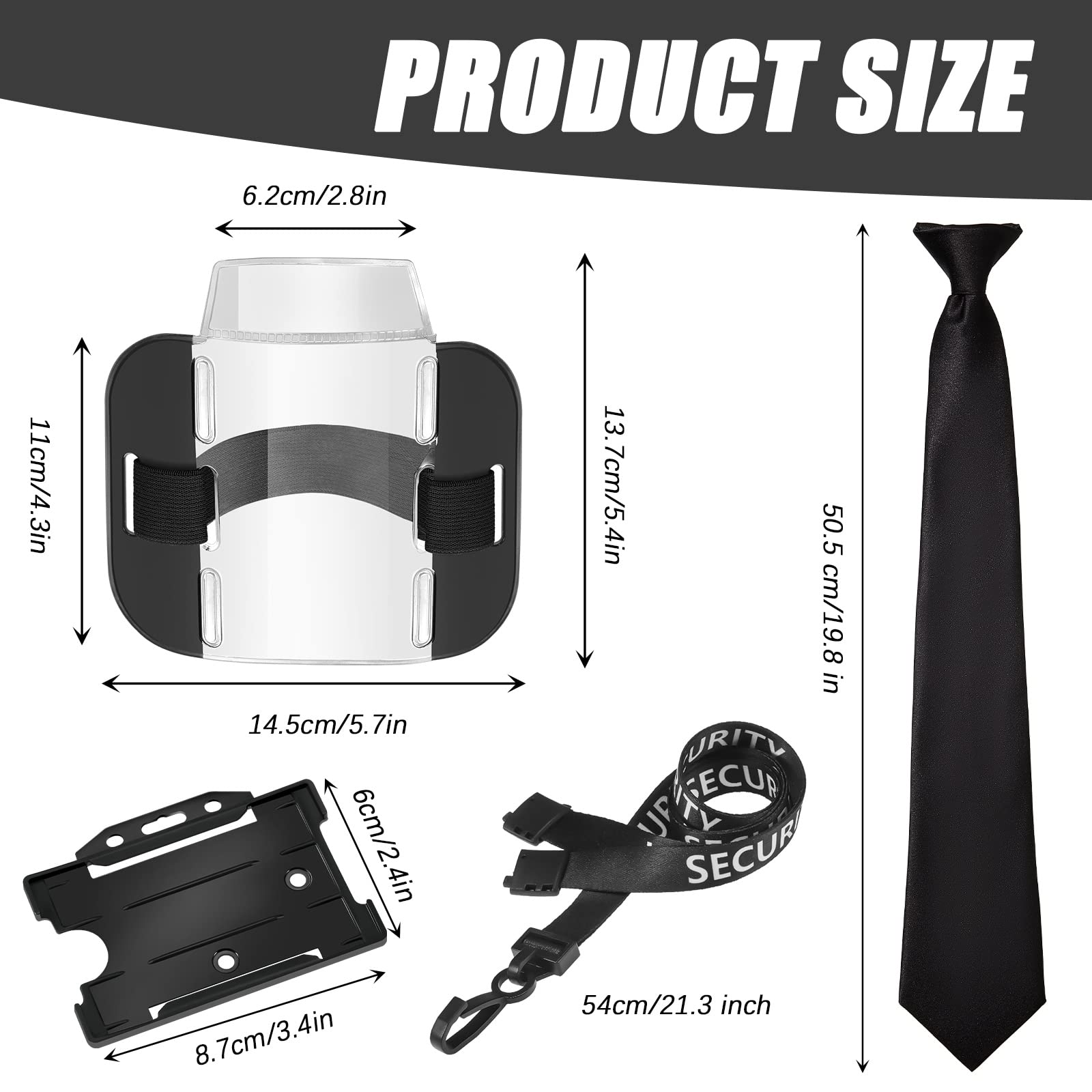 Specialist ID - Paquete De 2 Brazaletes De Identificación Con Visibilidad De Funda Transparente Para Tarjetas, Correa Elástica Ajustable