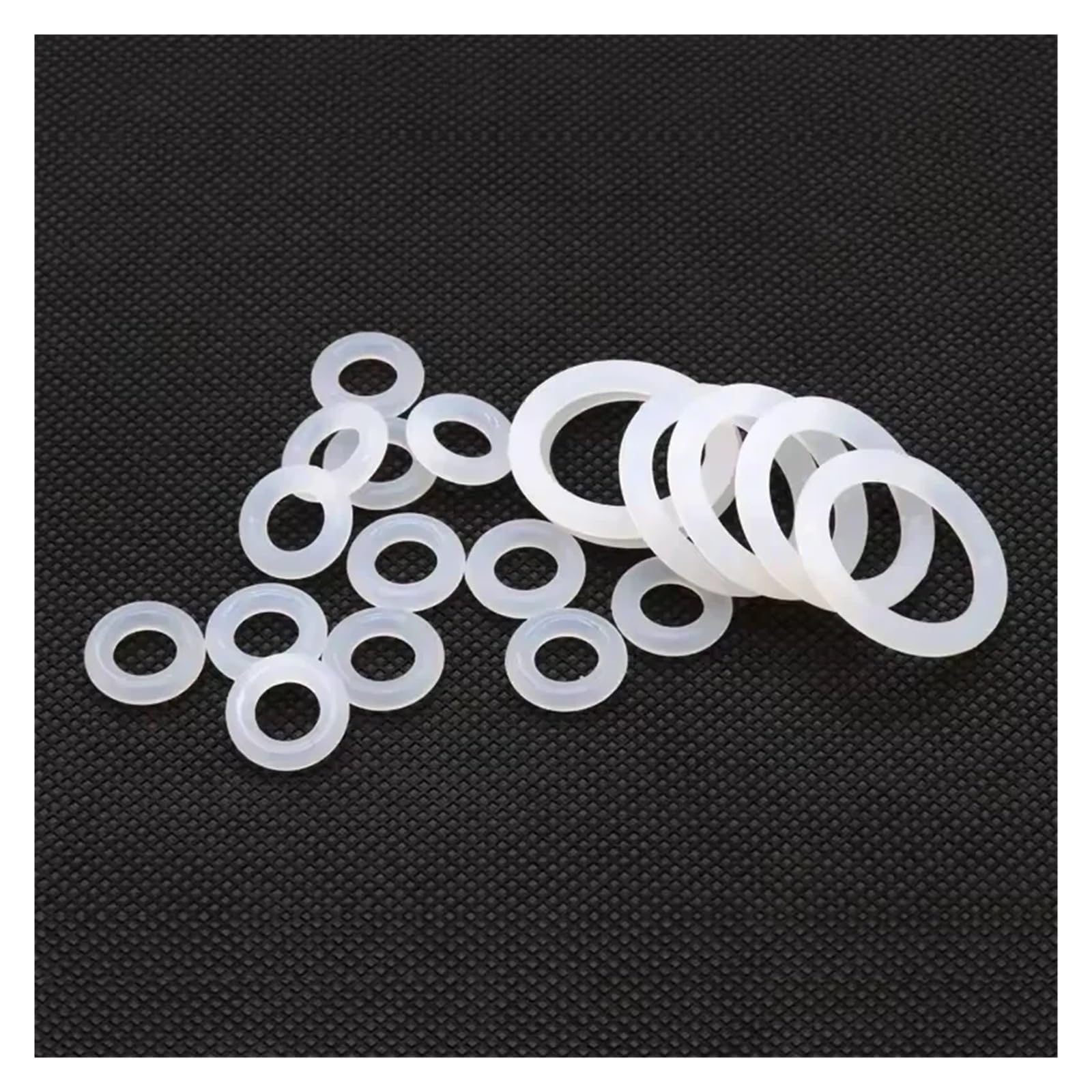 Junta tórica VMQ blanca de grado alimenticio, CS 3,5 mm diámetro exterior, 10~150, arandela impermeable silicona y caucho, paquete 10/50 unidades(OD 125mm ID 118mm)