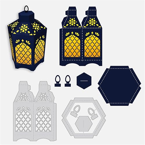 Miniatura 9 de BENECREAT Plantillas de corte de tarjeta de lazo de 3 estilos, tarjetas de clip para el cabello, plantillas de acero al carbono para álbumes de