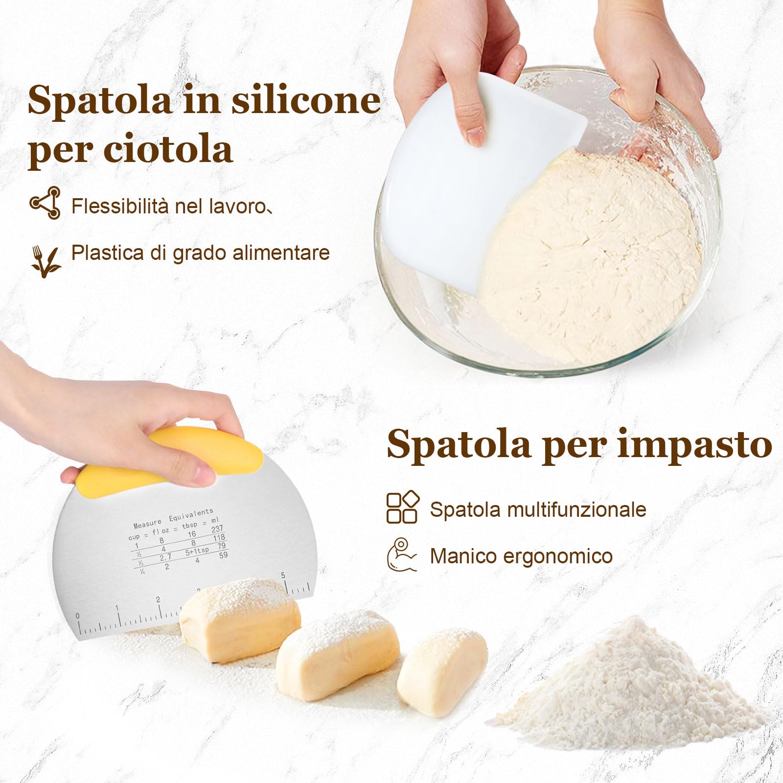 SHANNA Cestino Lievitazione Pane set da 15 Pezzi, cestino pane lievitazione, Cestini Lievitazione Pane in Rattan Naturale, Accessori Per la Cottura del Adatti a Principianti e Panettieri (15PCS)