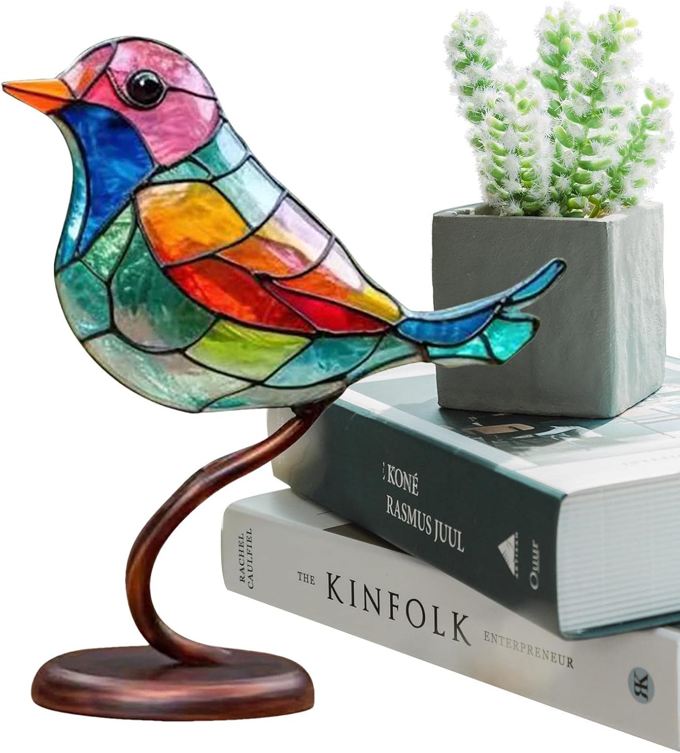 Ranpeng Hummingbird Stained Metal Desk Ornament Metal Bird